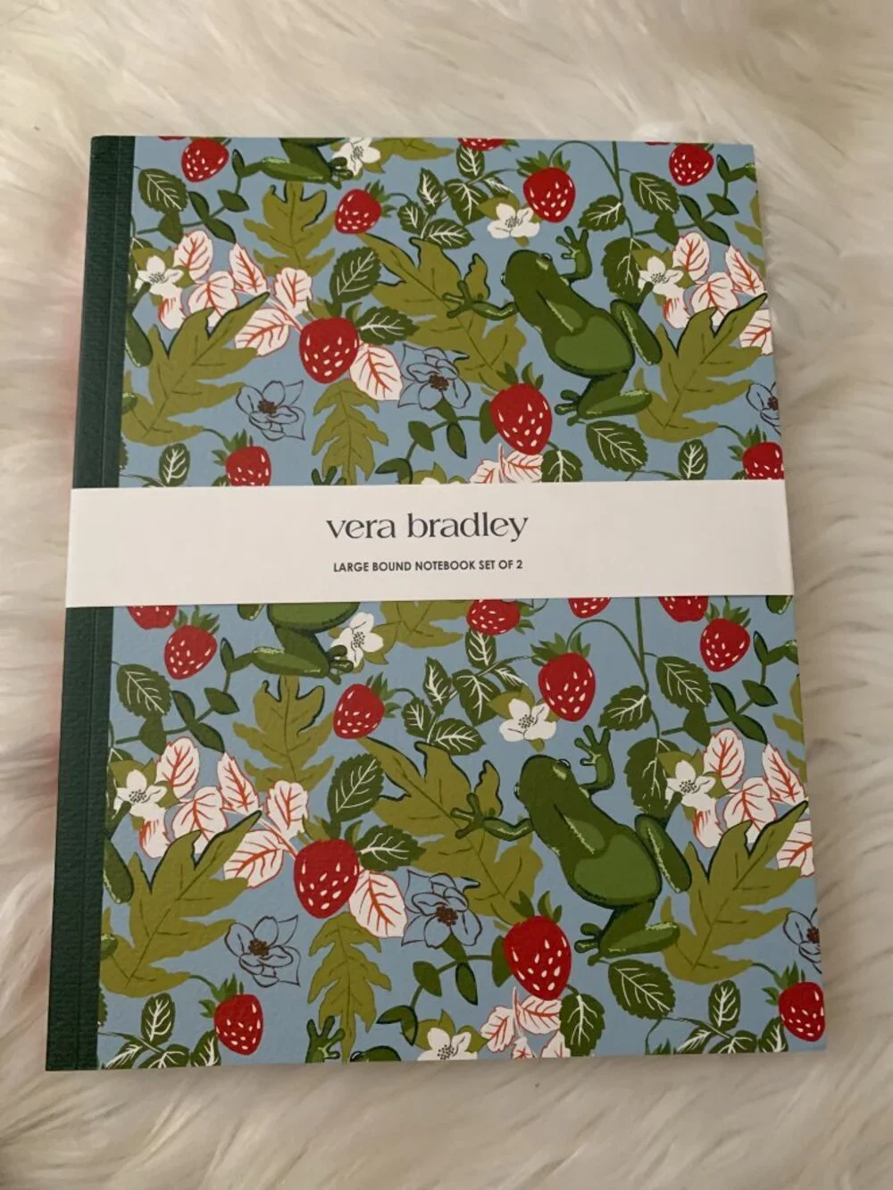 VERA BRADLEY Frogberry Garden Blue Office Supplies SET (6 PIECES SET)